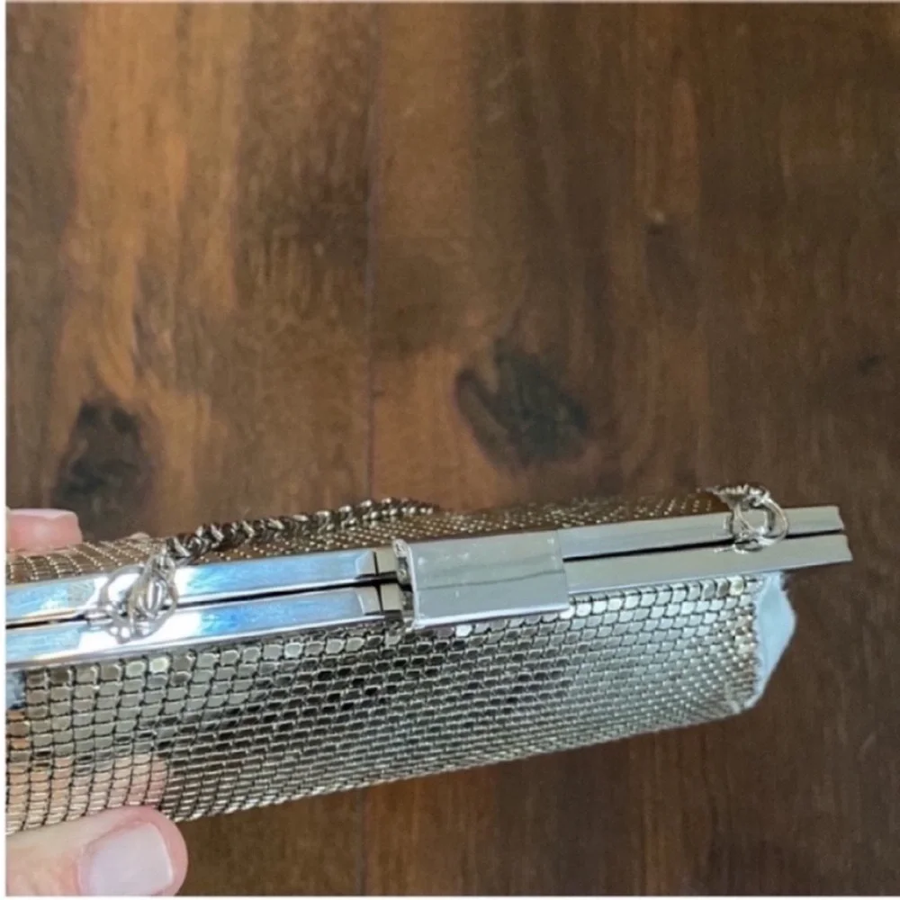 Kate Landry Purse Silver Evening Mini Evening Bag Clutch